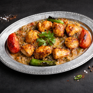 باباغنوش بالدجاج (شيش طاووق)